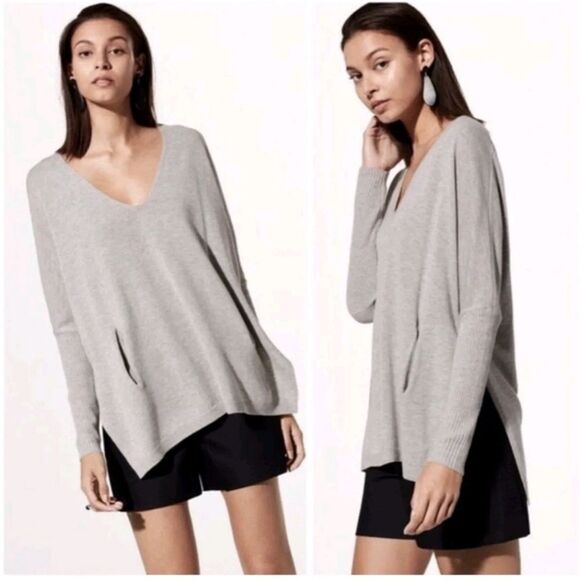 Babaton Aritzia Sz. XS / XXS Baylor Sweater Oversized Wool Linen Pockets - Picture 1 of 9